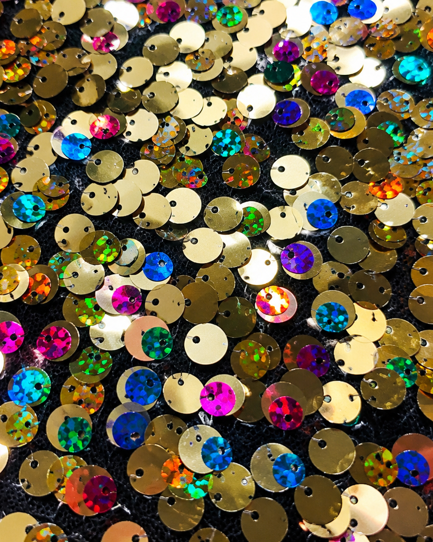 Liquid Gold Multi-Sequin Bomber Jacket