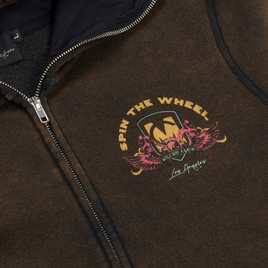 zip up hoodie vintage wash