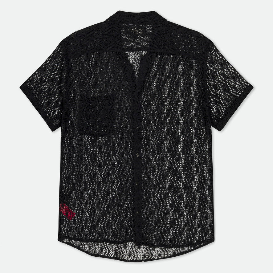 Short sleeve lace shirt