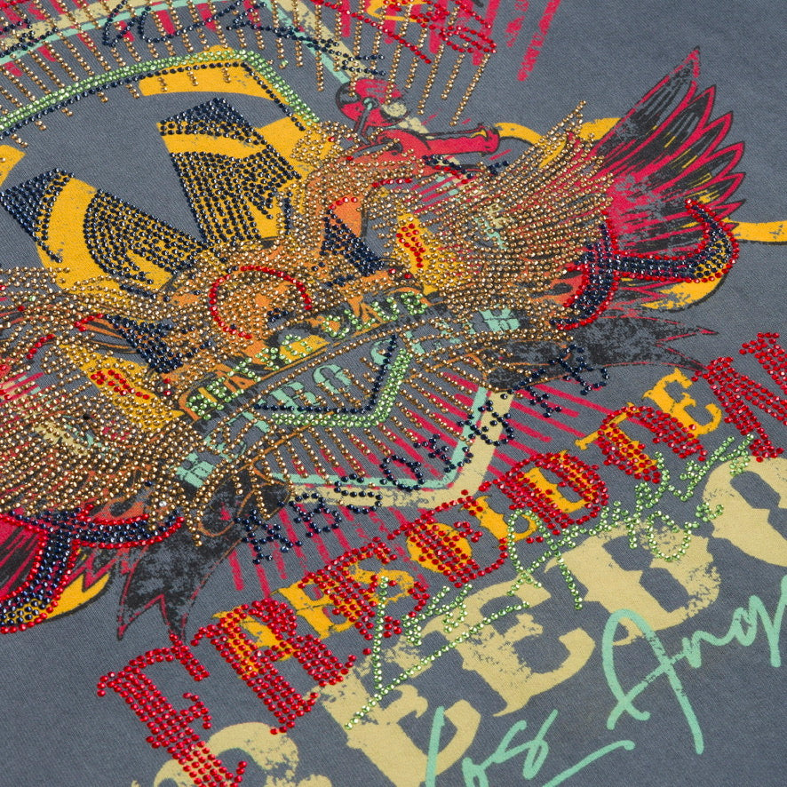 Riders of the storm vintage wash T shirt diamond print