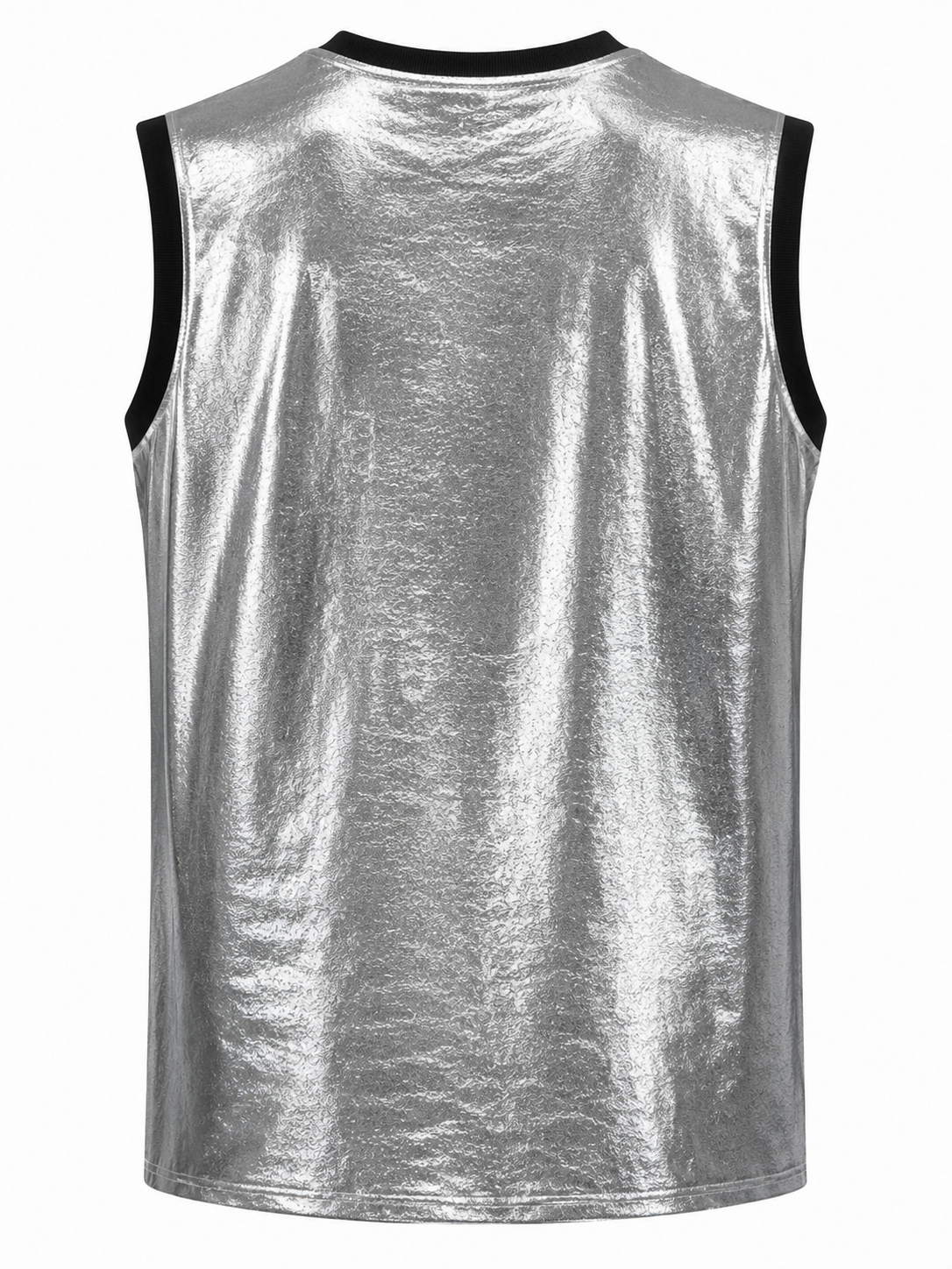 Liquid Silver Sleeveless Top