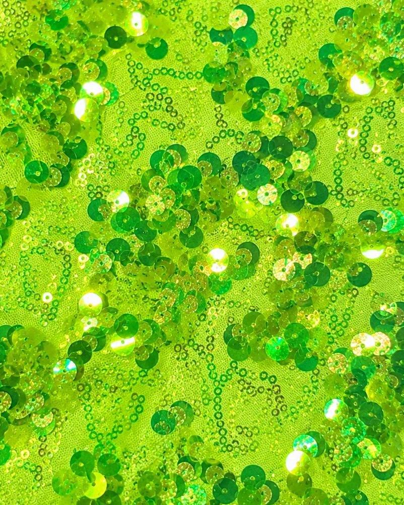 Electric Lime Sequin Sleeveless Top