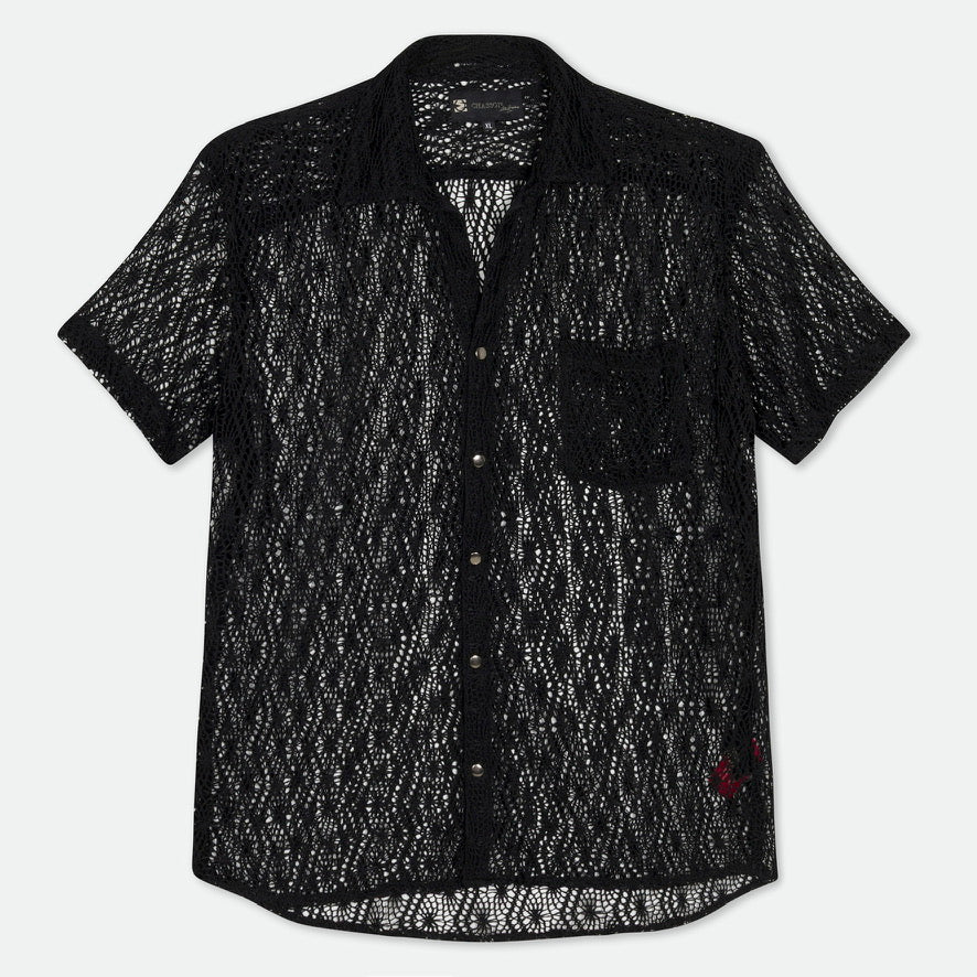 Short sleeve lace shirt