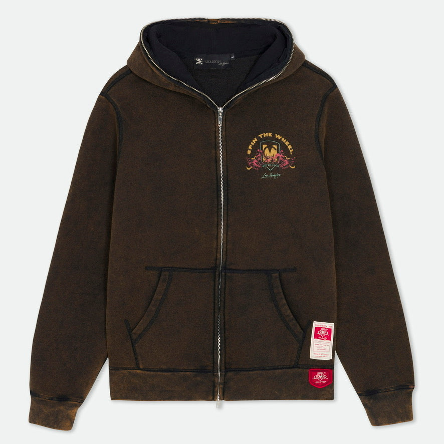 zip up hoodie vintage wash