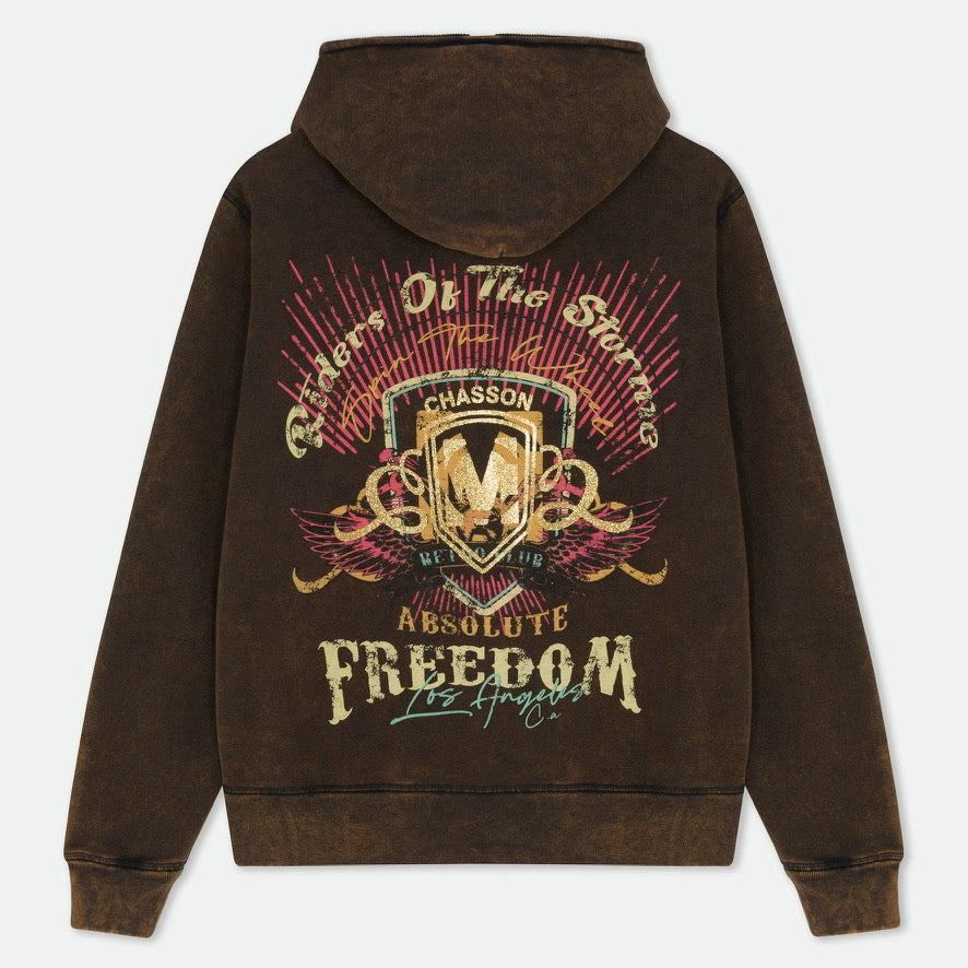 zip up hoodie vintage wash