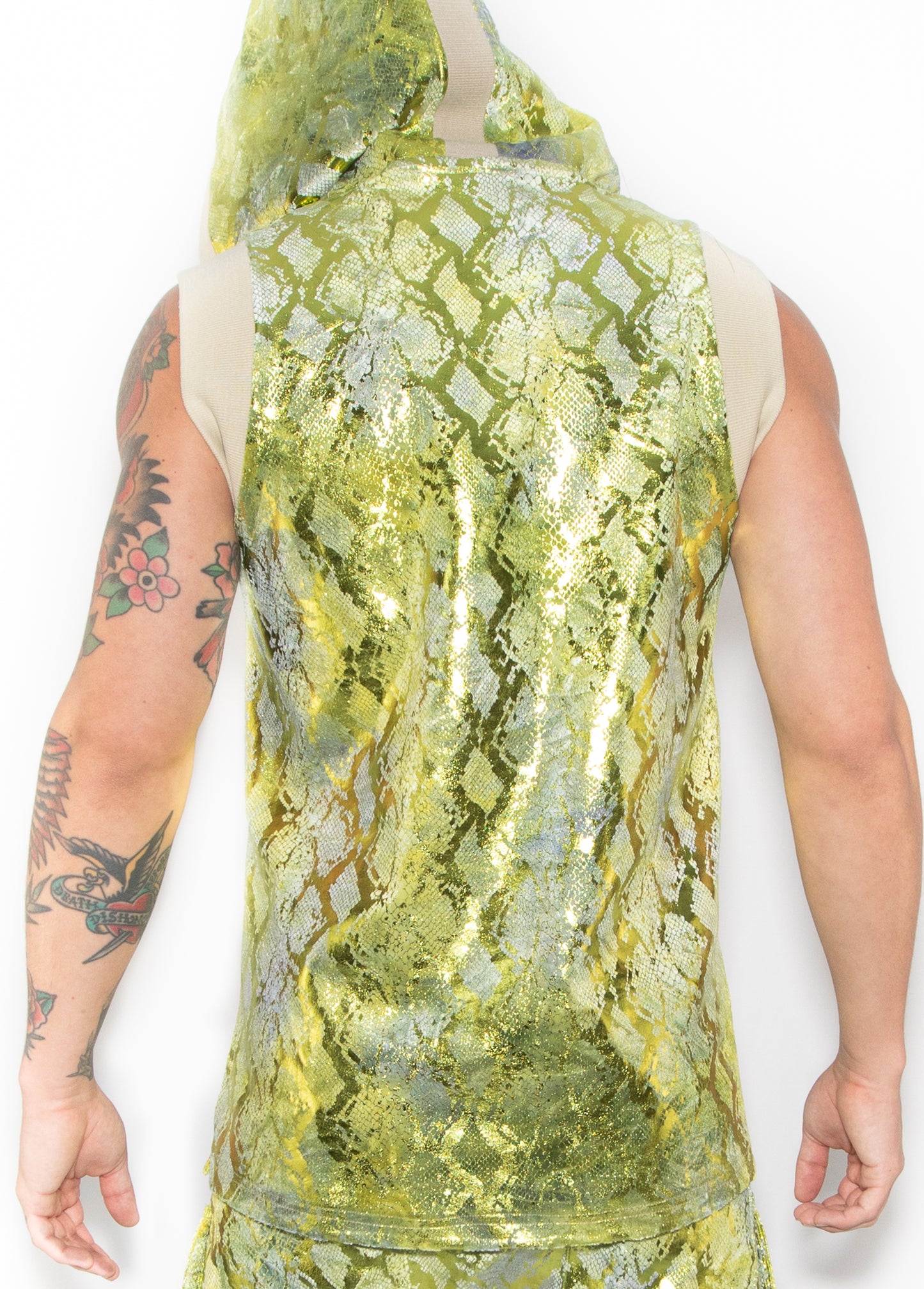 Snake Print Hooded Vest