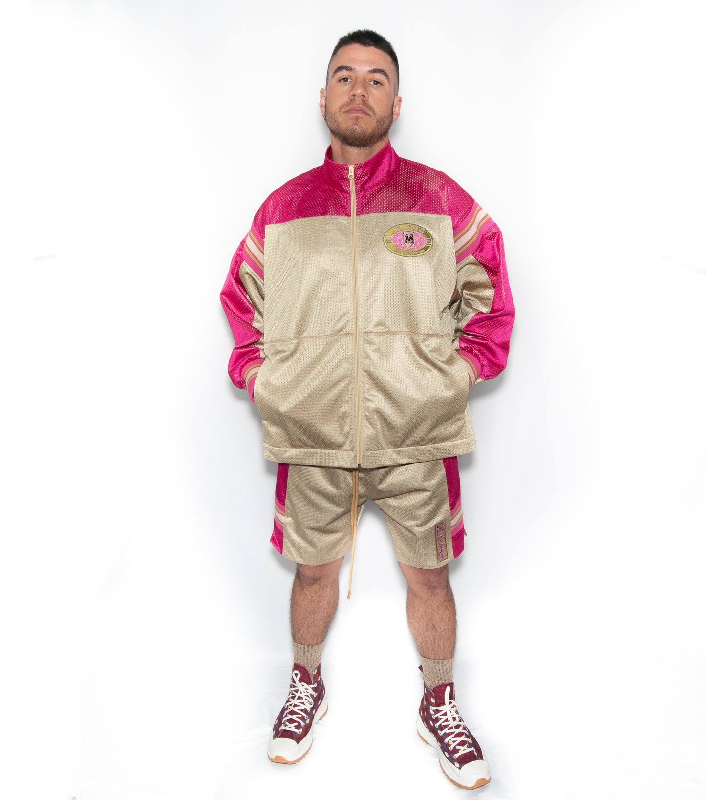 Layered Mesh Track Shorts