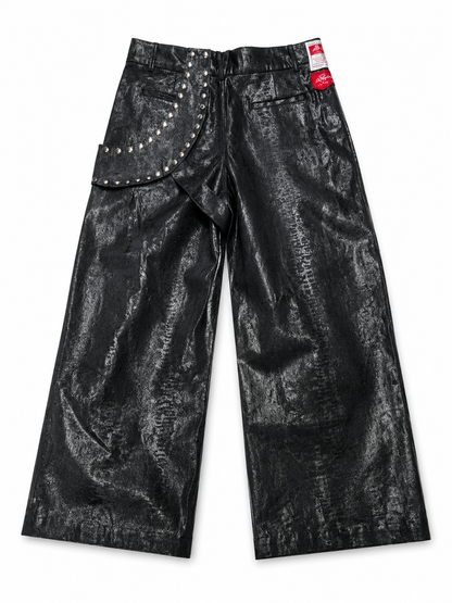 MC Chasson Custom Studded Wide-Leg Pants