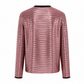 Metallic Foil Ribbed Knit Long Sleeve Top