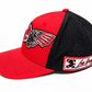 MC 23 Winged Trucker Hat Red and Black