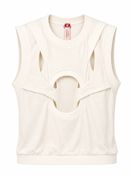 Anima Cutout Tank Off-White