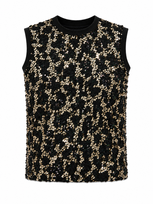 Midnight Sequin Knit Top
