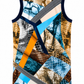 Geometric Snakeskin Sleeveless Top