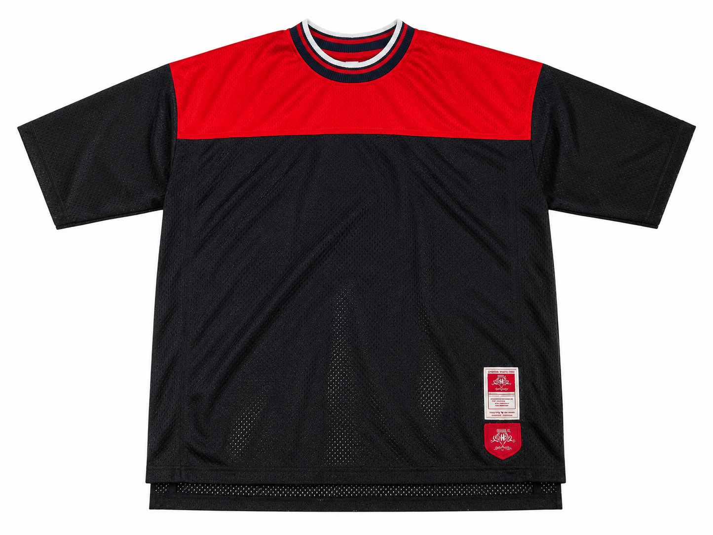 Layered Mesh Track Black T-Shirt