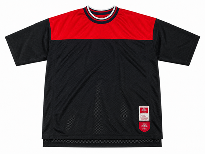 Layered Mesh Track Black T-Shirt