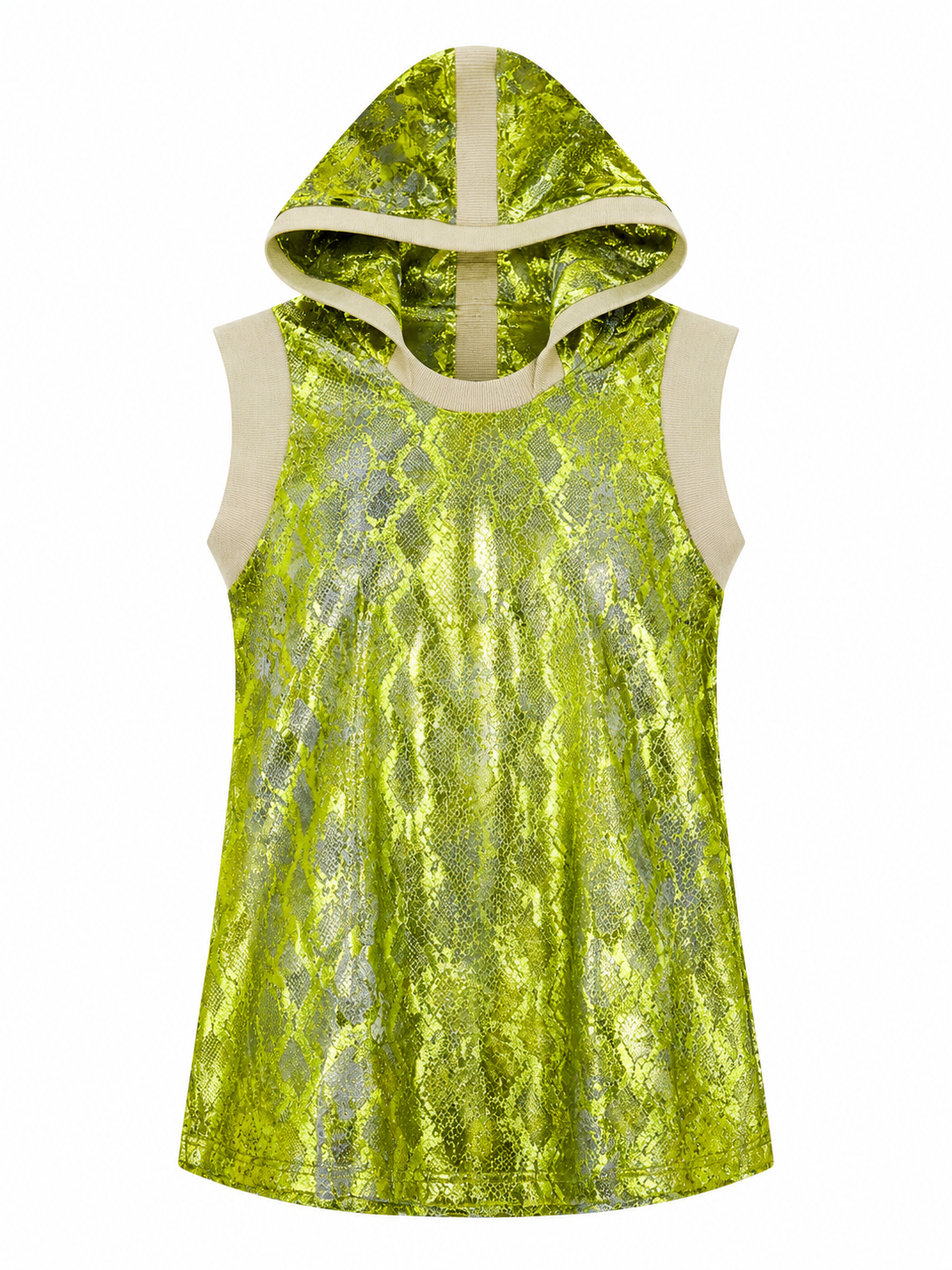 Snake Print Hooded Vest
