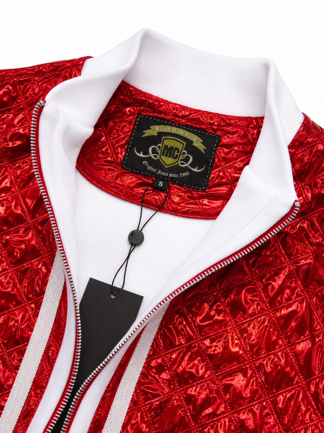 Quilted Foil Bomber Jacket