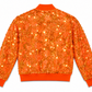 Electric Orange Sequin Bomber Jacket