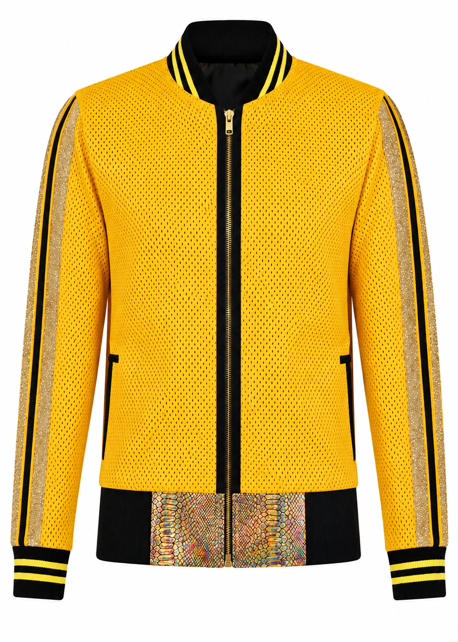 Apex Yellow Mesh Track Jacket