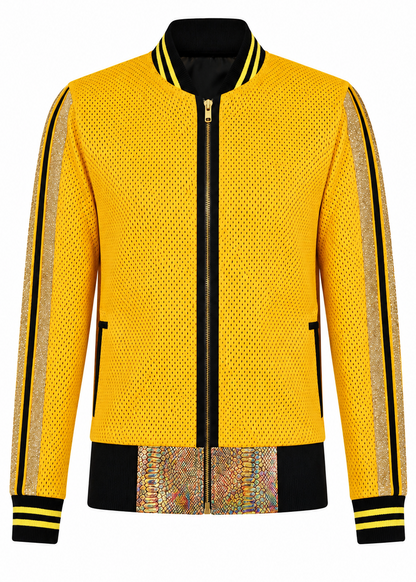 Apex Yellow Mesh Track Jacket