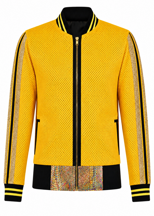 Apex Yellow Mesh Track Jacket