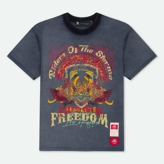 Riders of the storm vintage wash T shirt diamond print
