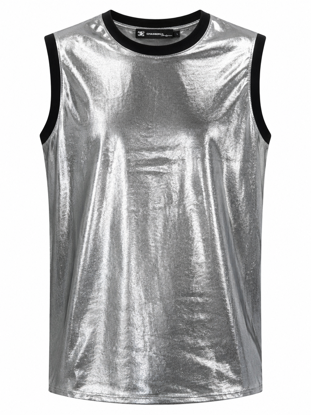 Liquid Silver Sleeveless Top
