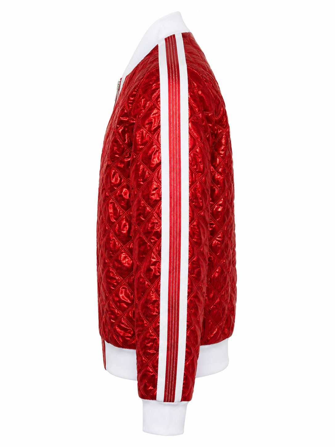 Quilted Foil Bomber Jacket