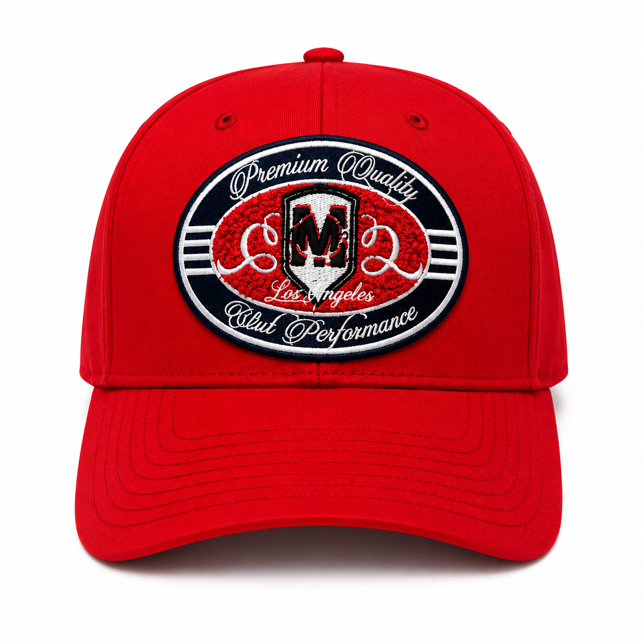 MC Logo Trucker Hat Bold Red