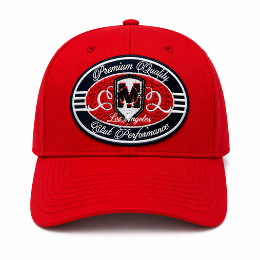 MC Logo Trucker Hat Bold Red
