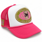 Signature Trucker Hat Pink Mesh