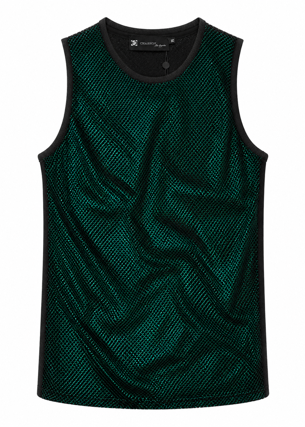 Layered Emerald Mesh Sleeveless Top
