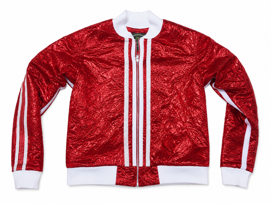 Quilted Foil Bomber Jacket