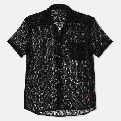Short sleeve lace shirt