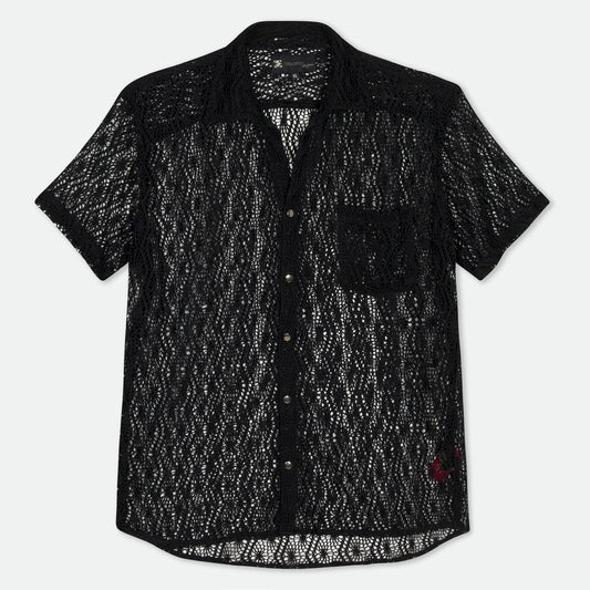 Short sleeve lace shirt