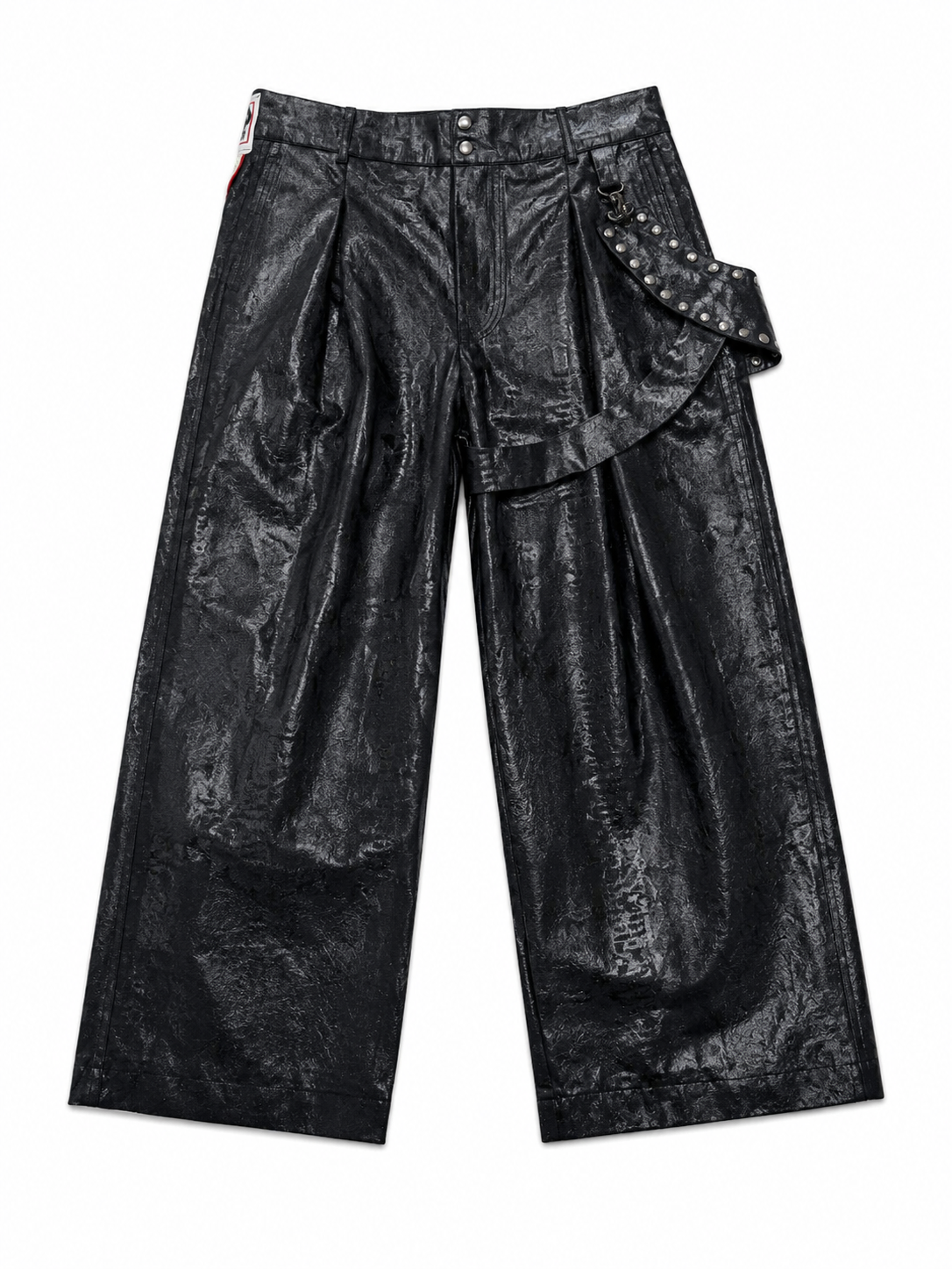 MC Chasson Custom Studded Wide-Leg Pants
