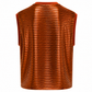 Foil Ribbed Knit  Sleeveless Top Copper Orange