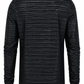 Metallic Foil Ribbed Knit Long Sleeve Top Black
